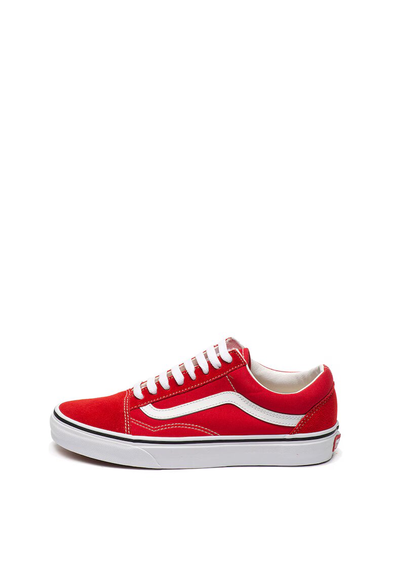 Vans Tenisi unisex cu insertii de piele intoarsa Old Skool - Rosu