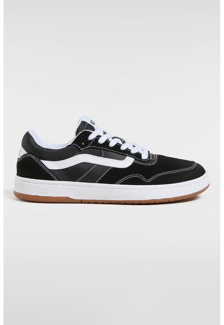 Vans Tenisi unisex din piele si piele intoarsa - Alb/Negru