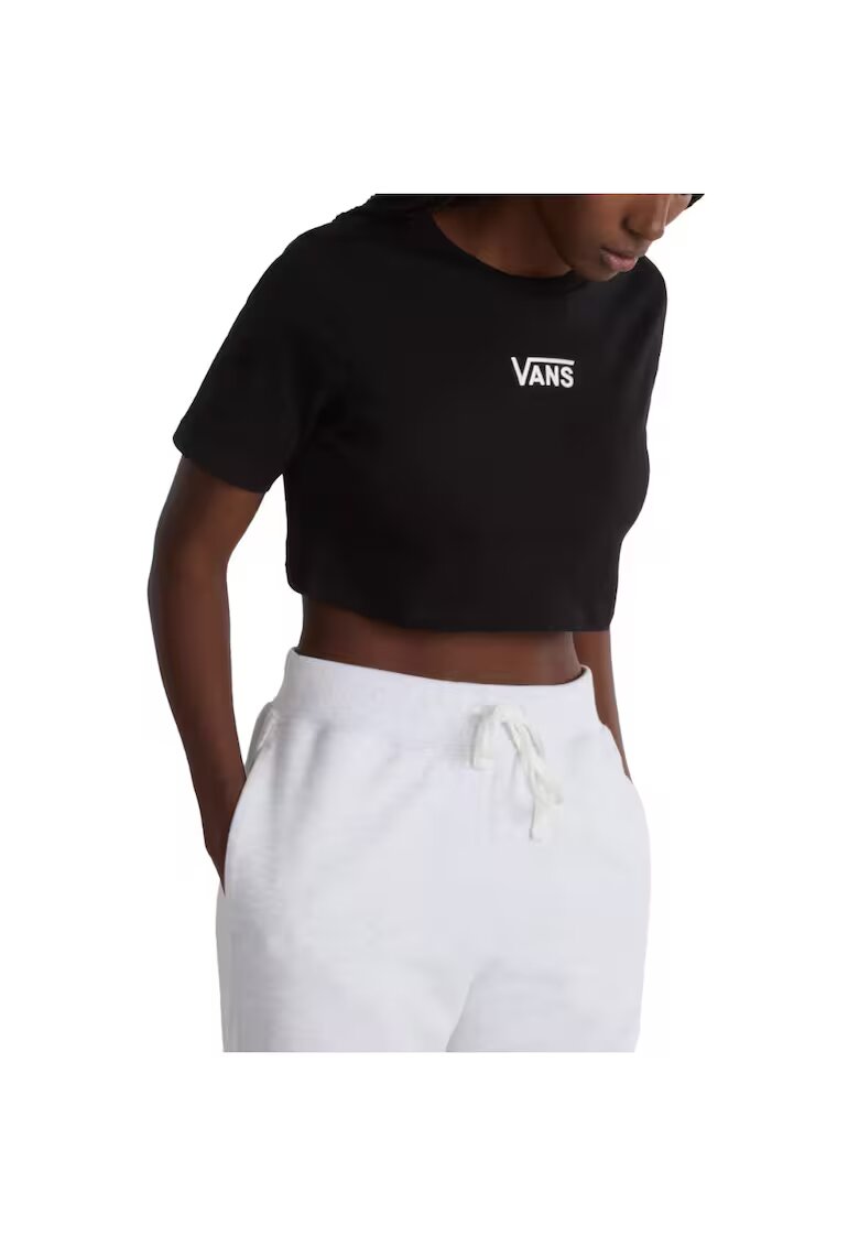 Vans Tricou dama bumbac FLYING V CREW CROP II NEGRU - Negru