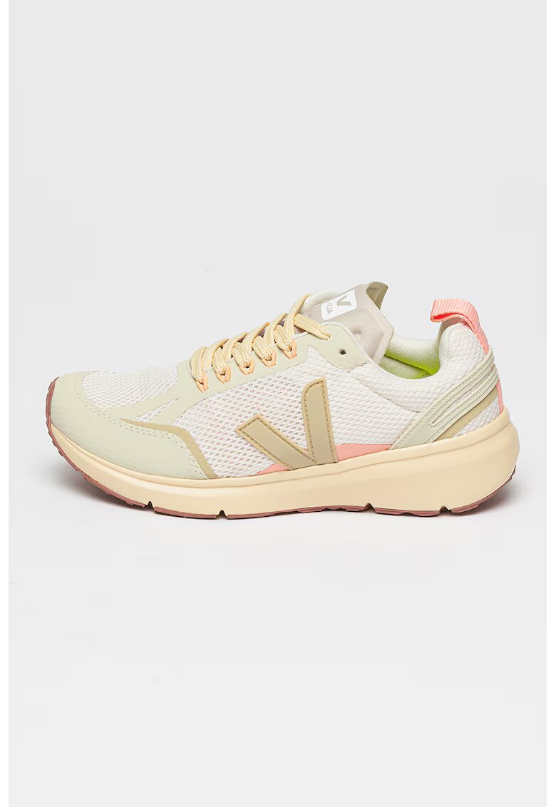 Veja Pantofi sport cu insertii de plasa Condor 2 - Alb/Kaki