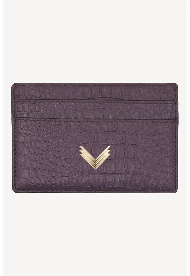 VELANTE OFFICIALE Portcart unisex de piele - Violet prafuit