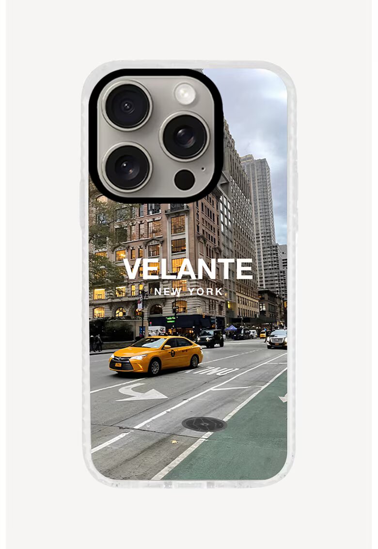 VELANTE SPORT Husa unisex pentru telefon iPhone 15 Pro - Maro/Galben sofran