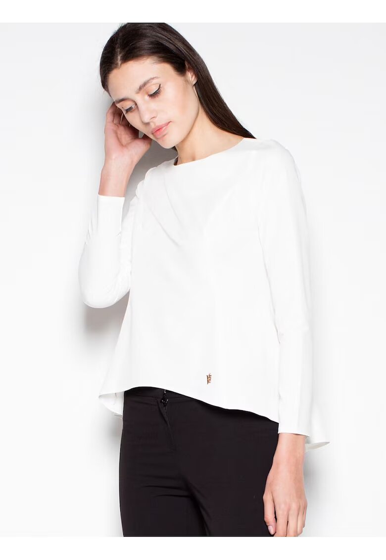 Venaton Bluza dama asimetrica - eleganta - bej - poliester 65% - viscoza 35%