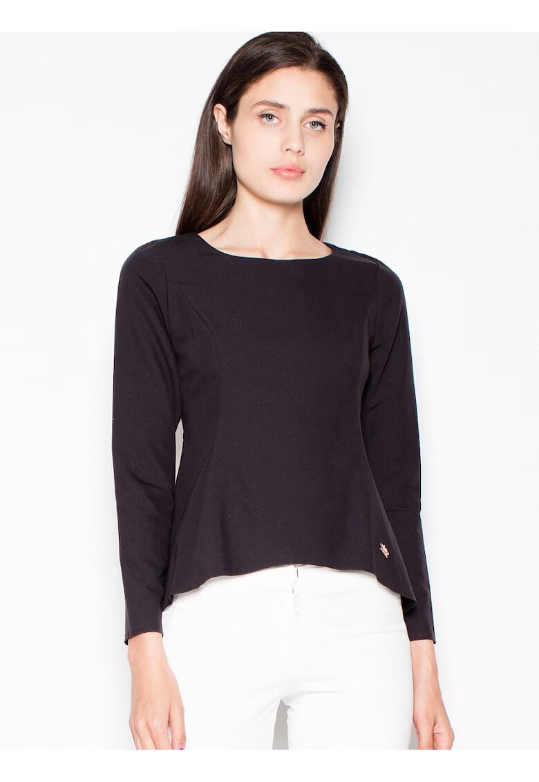 Venaton Bluza dama - asimetrica - neagra - poliester 65% - viscoza 35%