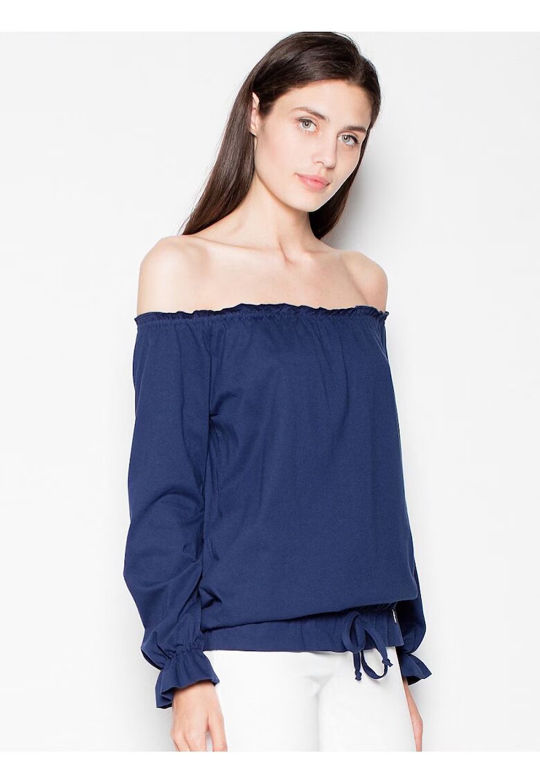 Venaton Bluza dama bleumarin - bumbac - maneca lunga - model lejer
