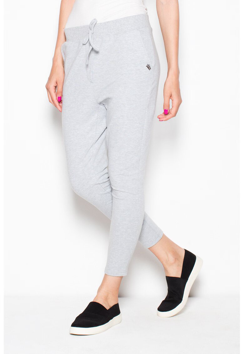Venaton Pantaloni dama VT048 - gri - bumbac/elastan - model confortabil