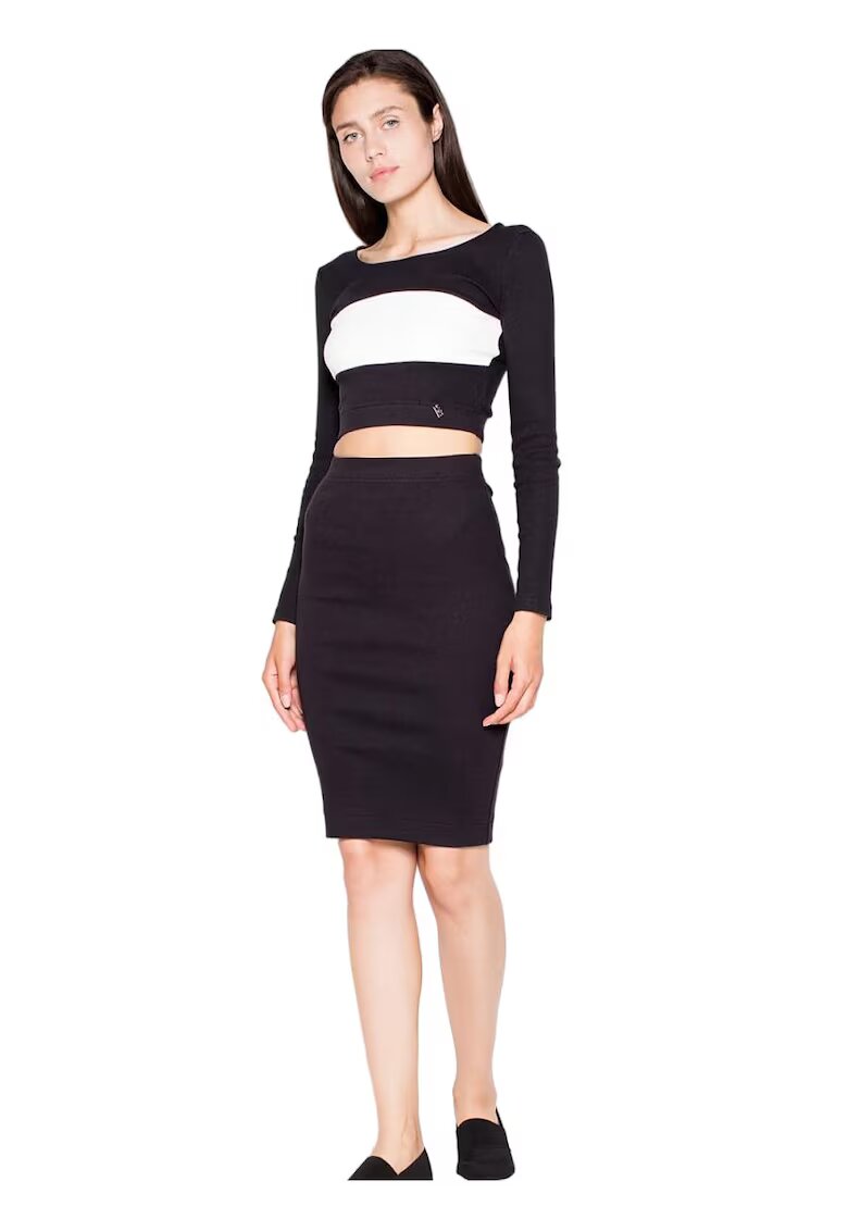 Venaton Set fusta/top - Bumbac/Elastan - Negru