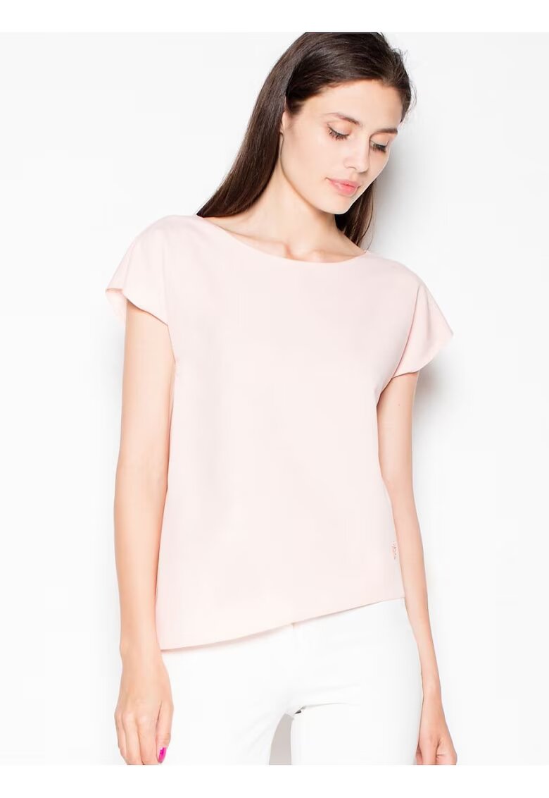 Venaton Tricou dama - asimetric - roz - poliester 65% - viscoza 35%