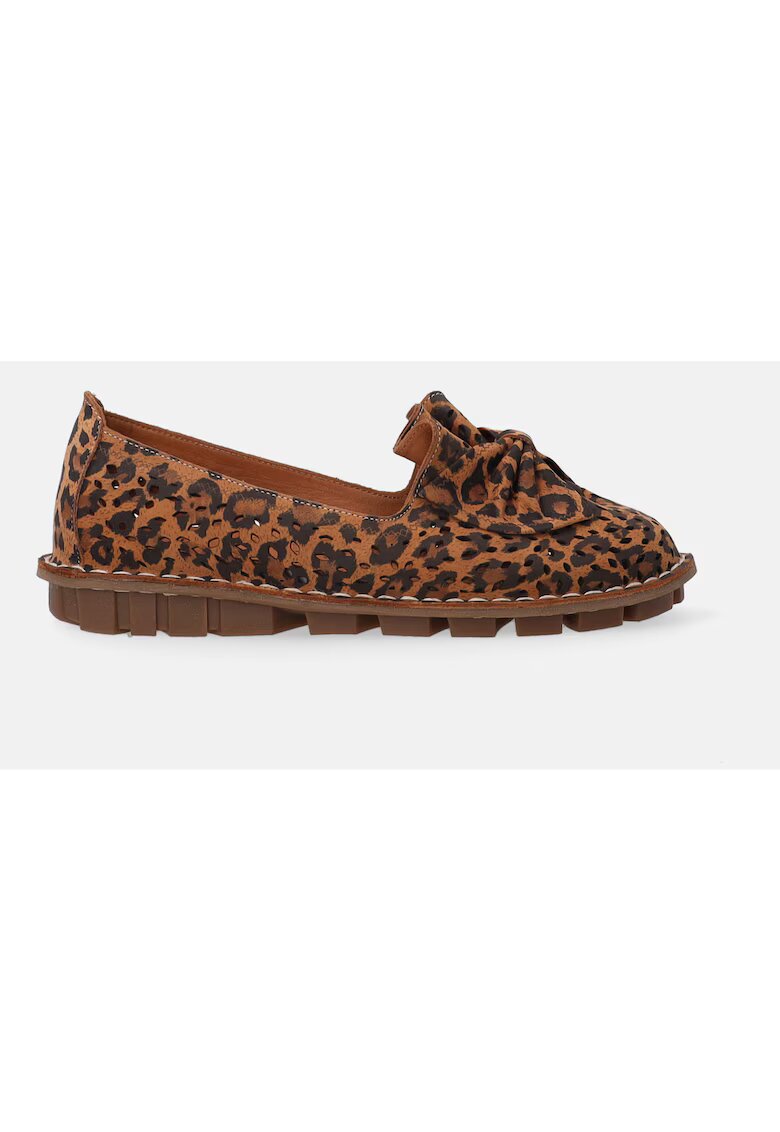 VENEZIA Balerini animal print cu varf rotund