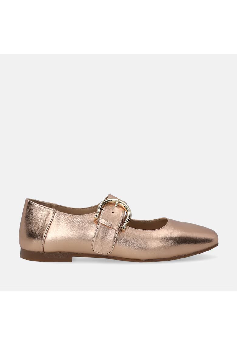 VENEZIA Balerini Mary-Jane cu aspect metalizat