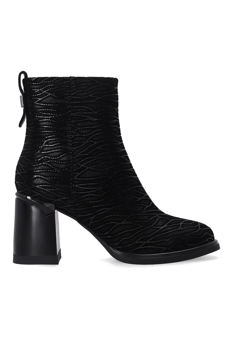 VENEZIA Botine din piele intoarsa cu model