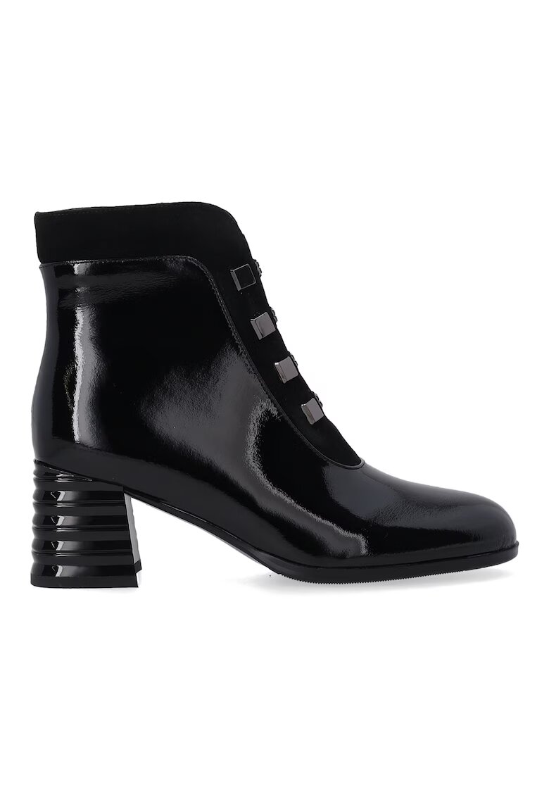VENEZIA Botine elegante din lac pentru femei cu toc