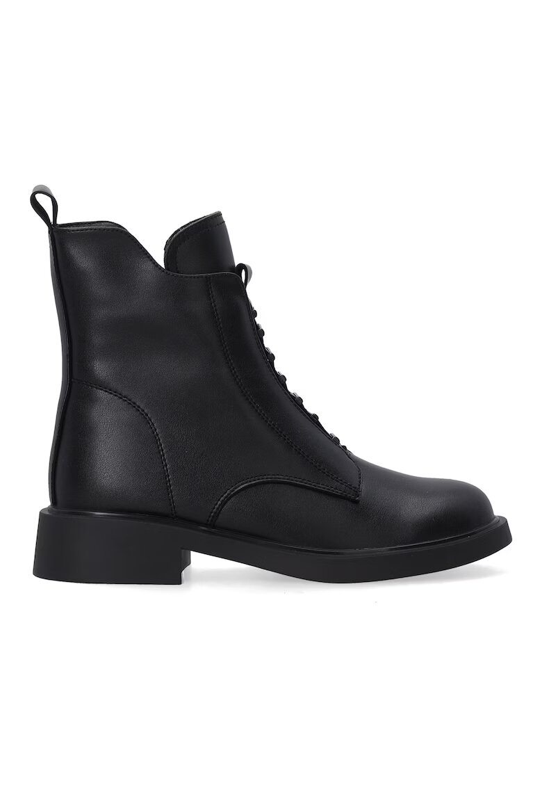 VENEZIA Botine negre cu caramb decorativ
