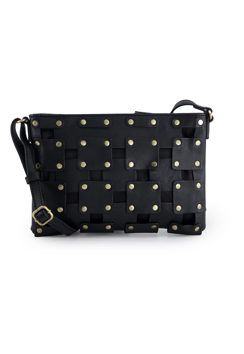 VENEZIA Geanta crossbody din piele decorata cu nituri