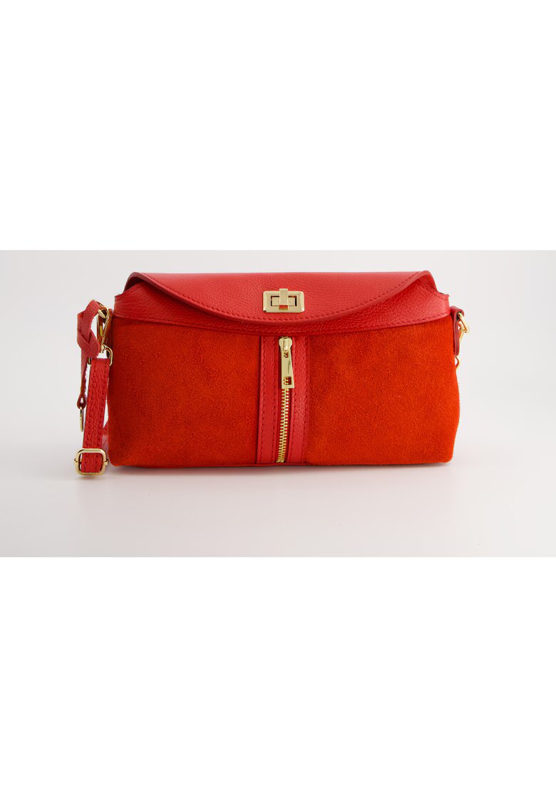 VENEZIA Geanta crossbody din piele intoarsa si ecologica
