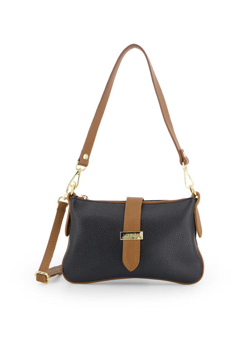 VENEZIA Geanta crossbody din piele naturala cu bareta detasabila