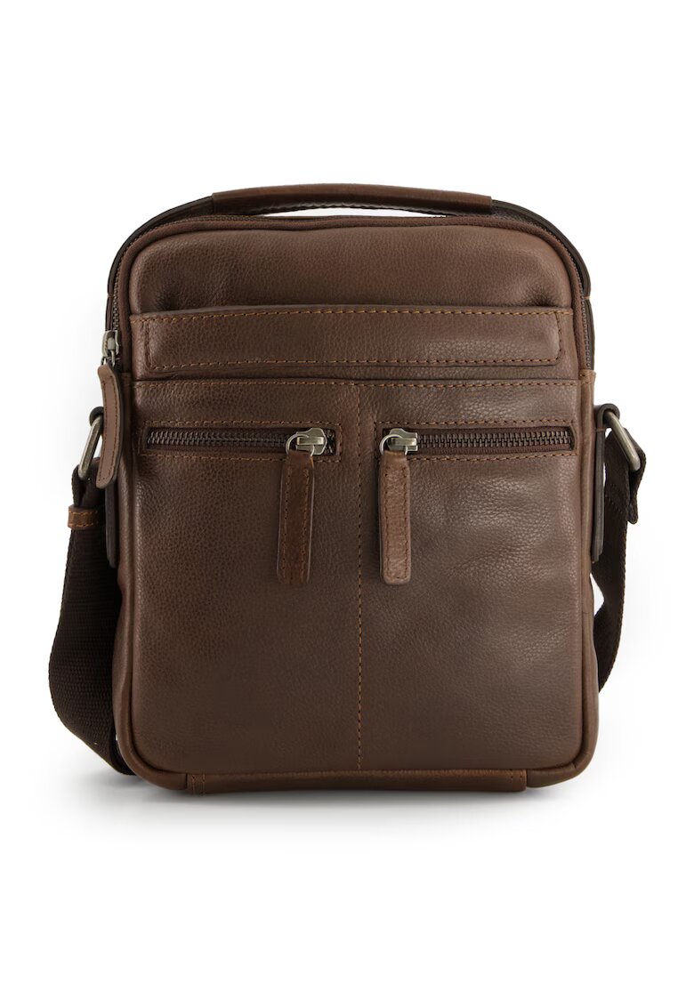 VENEZIA Geanta crossbody din piele naturala cu buzunare multiple