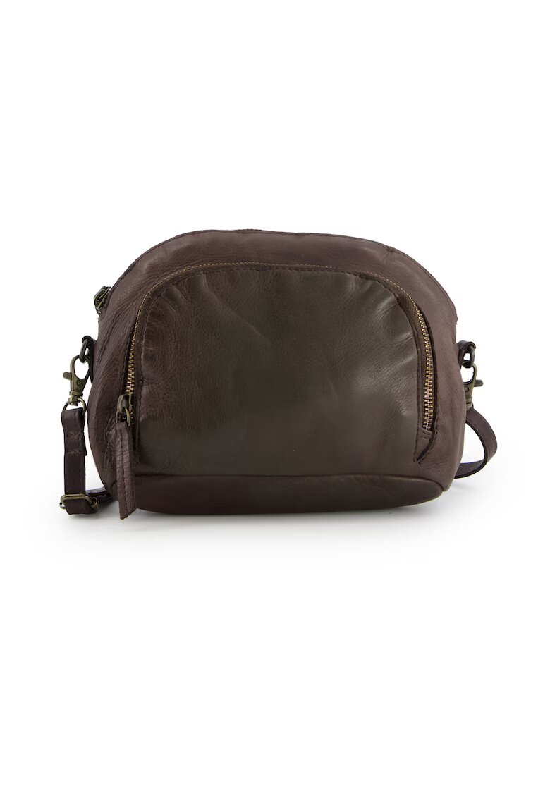 VENEZIA Geanta crossbody din piele naturala cu buzunare multiple