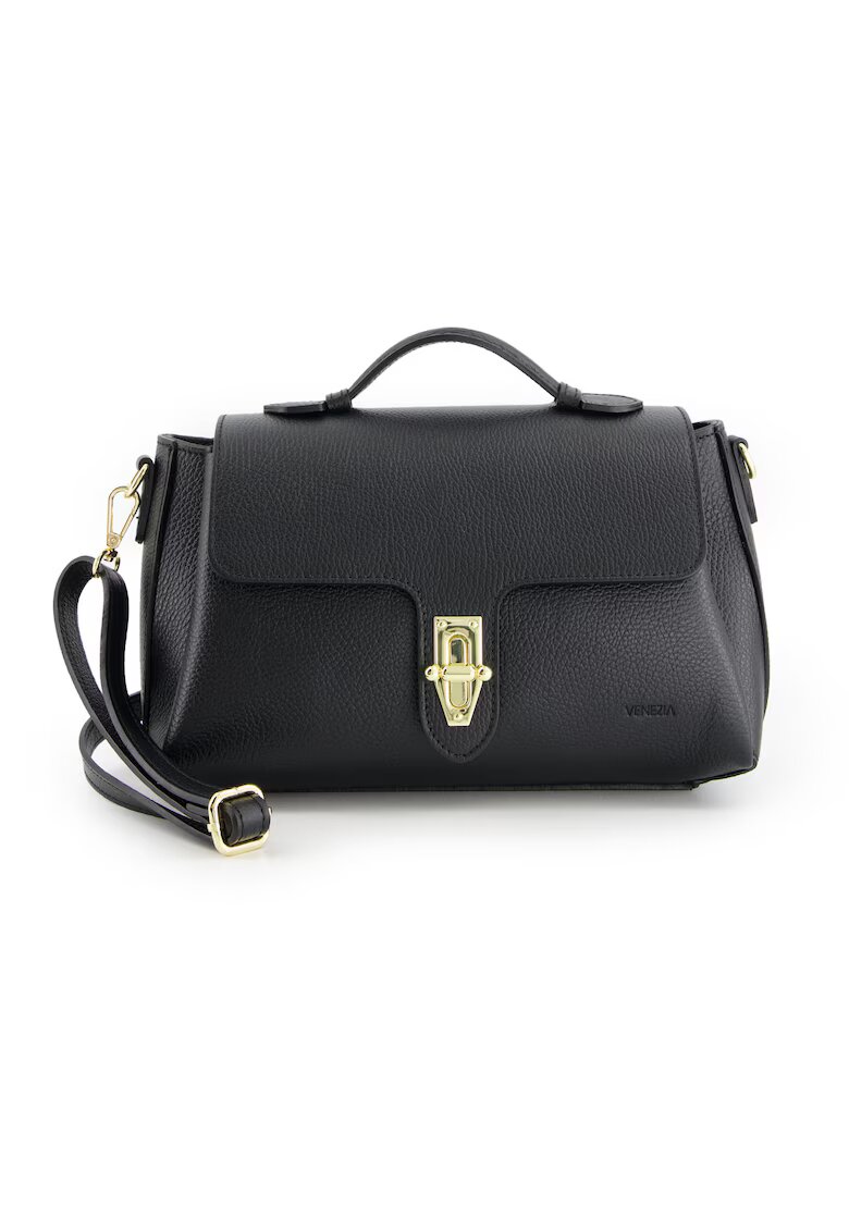 VENEZIA Geanta crossbody din piele naturala cu curea ajustabila