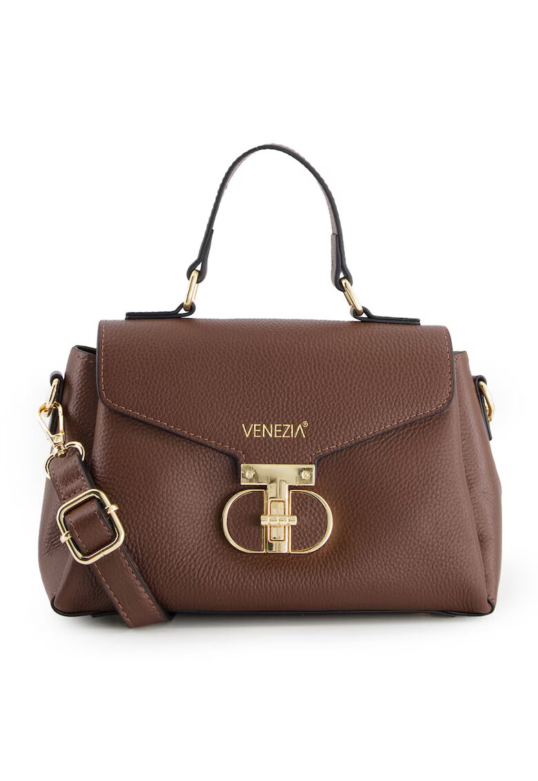 VENEZIA Geanta crossbody din piele naturala cu curea detasabila