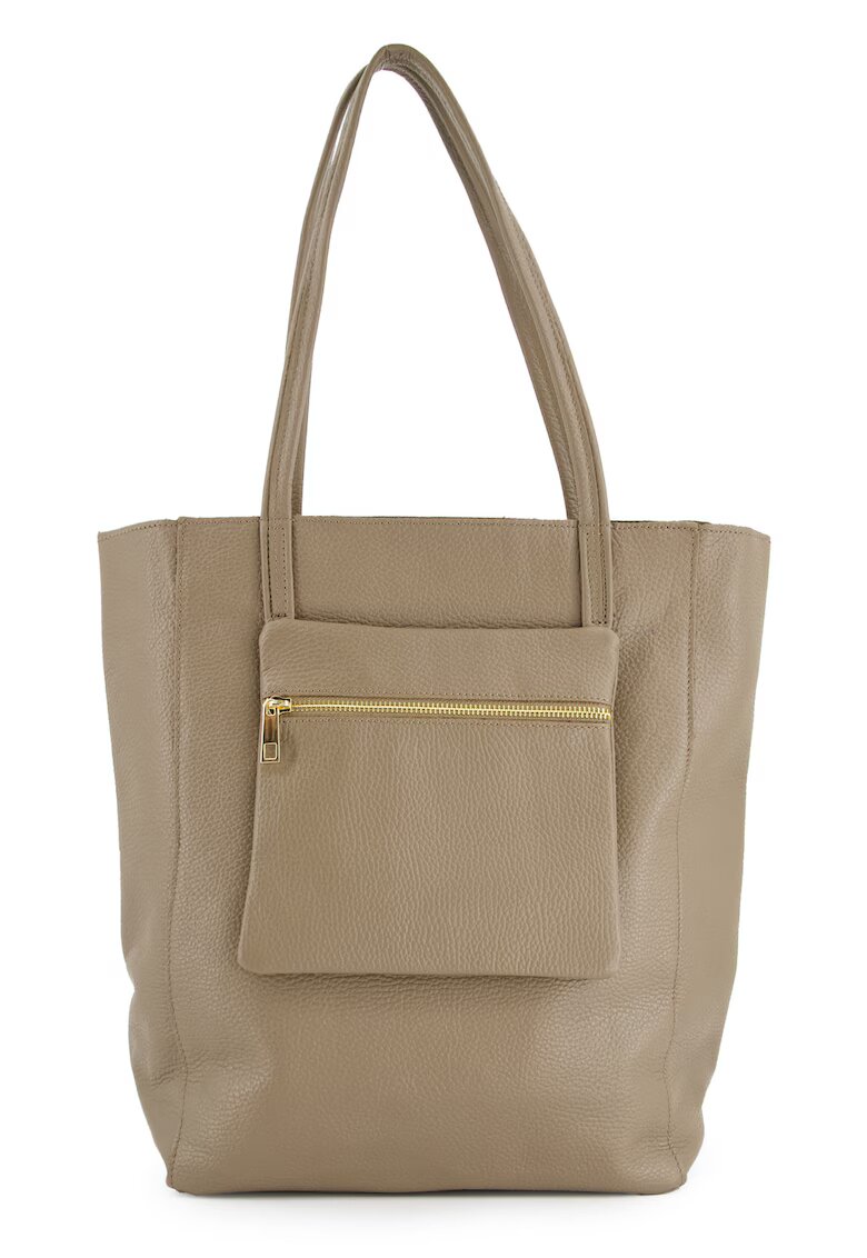 VENEZIA Geanta dama Shopper - piele naturala - maro - 37x27x13cm