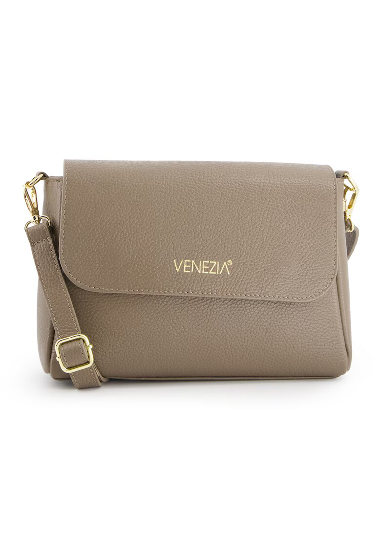 VENEZIA Geanta din piele crossbody cu clapeta