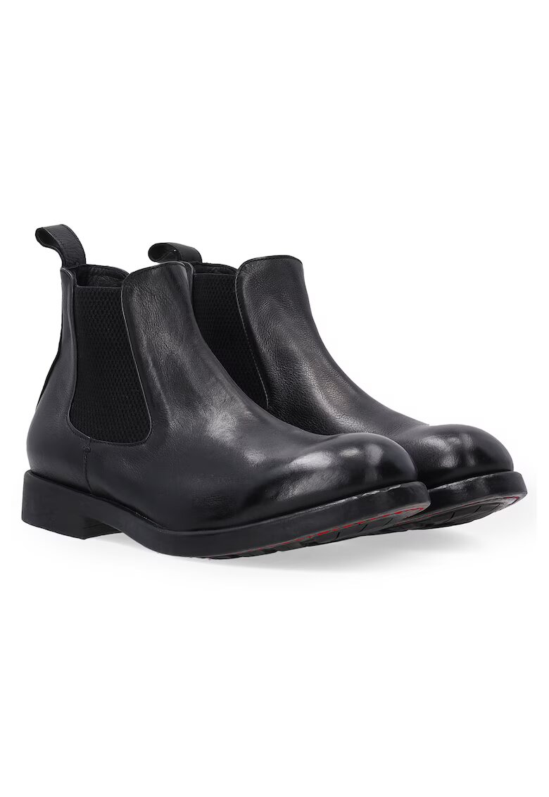 VENEZIA Ghete Chelsea clasice negre pentru barbati