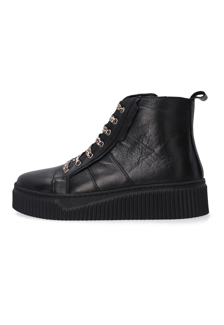 VENEZIA Ghete din piele cu talpa wedge