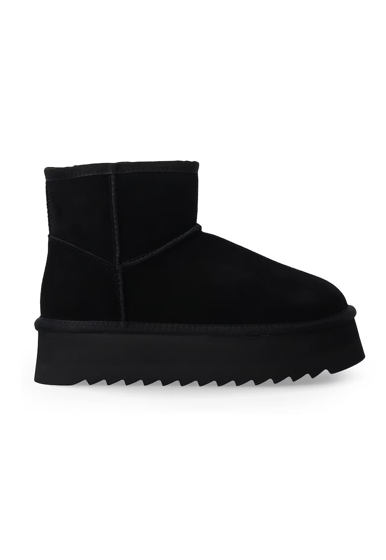 VENEZIA Ghete flatform din piele intoarsa