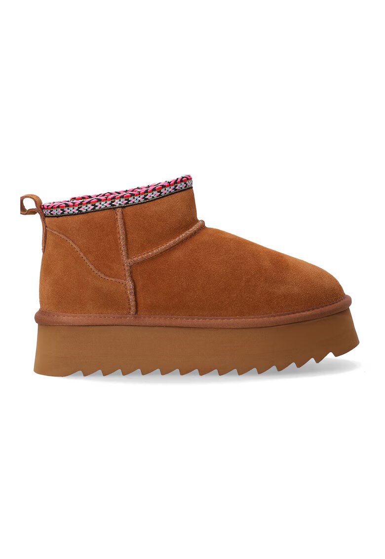 VENEZIA Ghete flatform din piele intoarsa fara inchidere