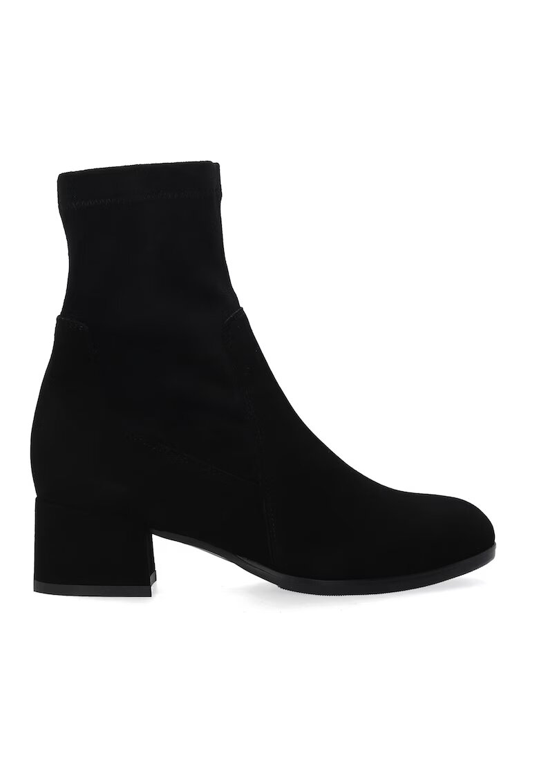 VENEZIA Ghete negre din piele cu elastic in partea superioara