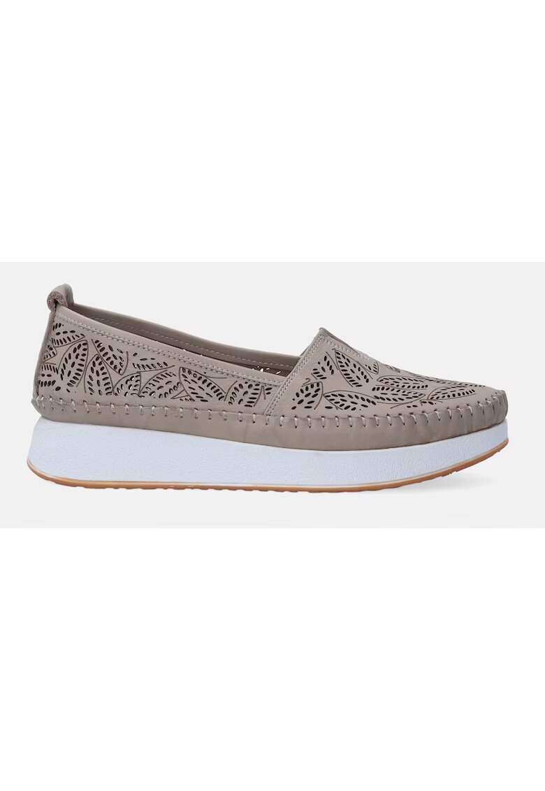 VENEZIA Mocasini din piele cu model floral
