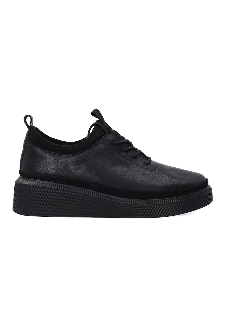 VENEZIA Pantofi casual din piele cu talpa wedge - Negru