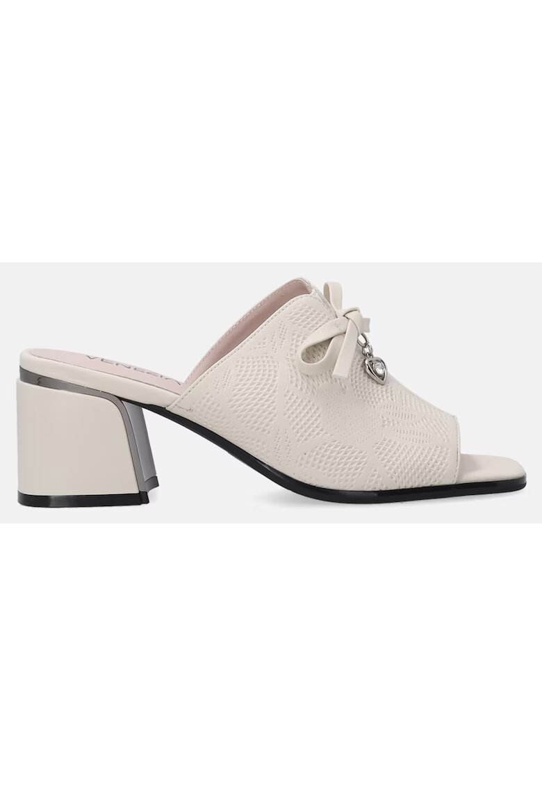 VENEZIA Pantofi din piele cu aspect texturat si toc masiv