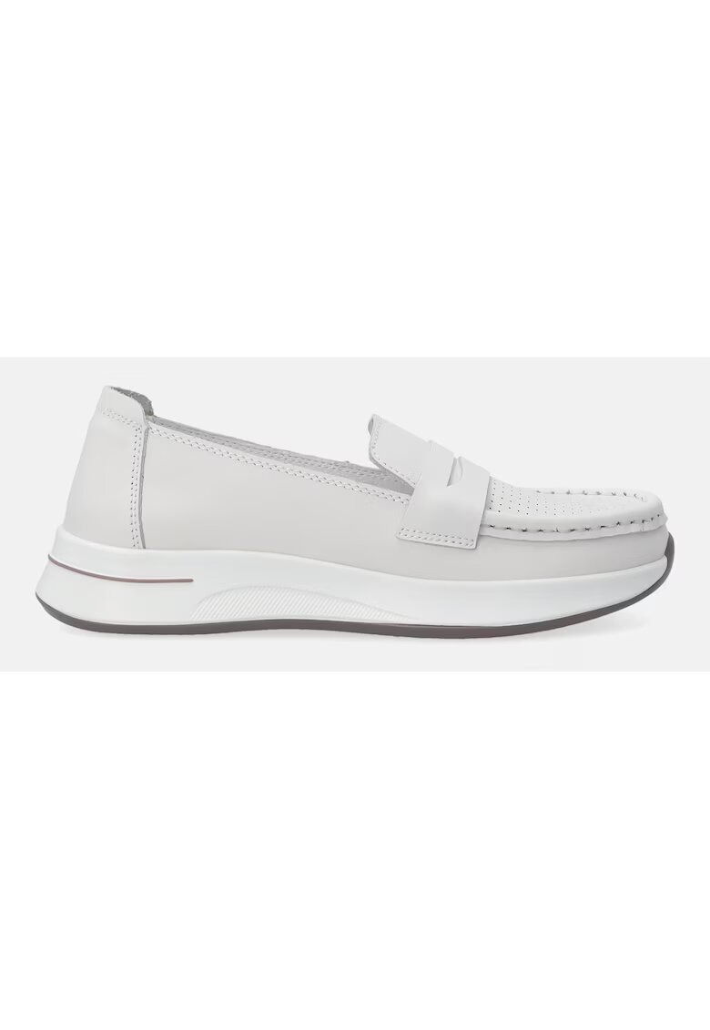 VENEZIA Pantofi Loafer din piele cu detalii perforate
