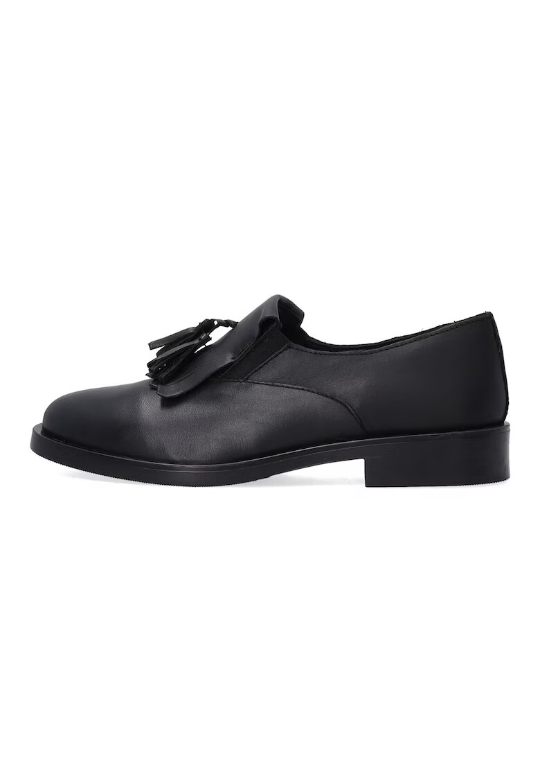 VENEZIA Pantofi loafer din piele cu franjuri si ciucuri