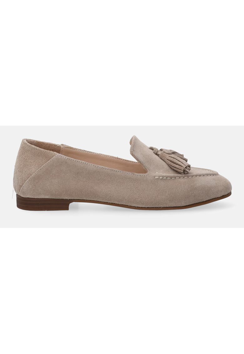 VENEZIA Pantofi Loafer din piele intoarsa cu ciucuri