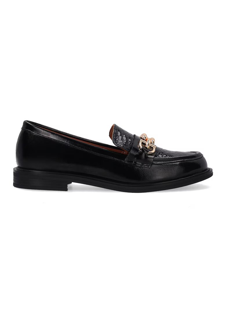 VENEZIA Pantofi loafer din piele lacuita cu detaliu metalic