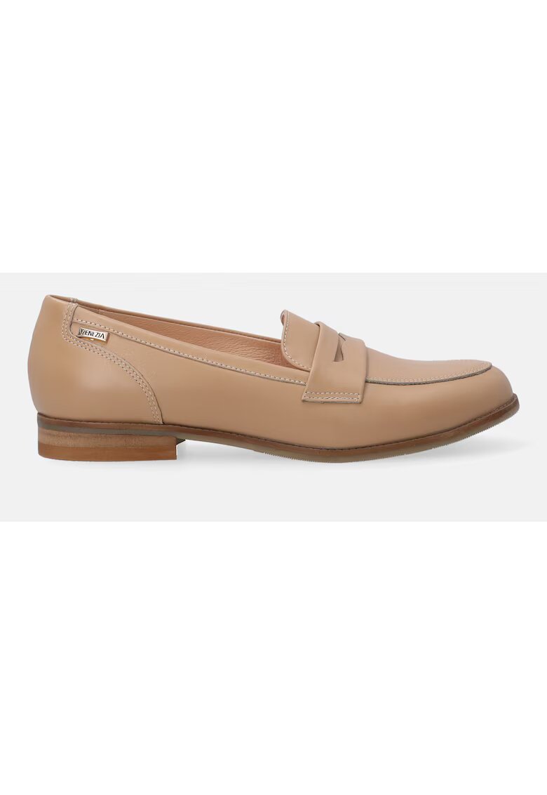 VENEZIA Pantofi loafer eleganți din piele - Bej