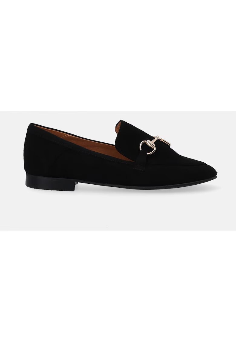 VENEZIA Pantofi loafer uni din piele intoarsa