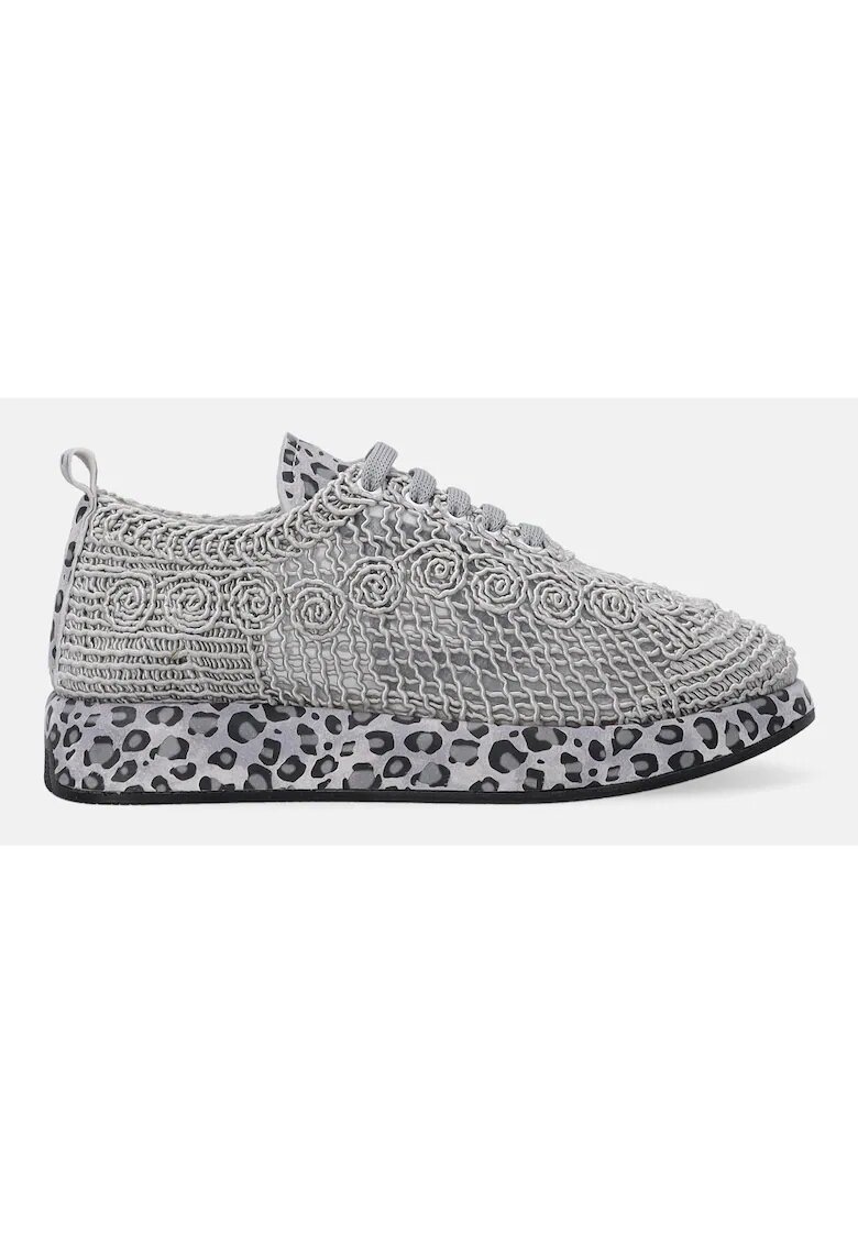 VENEZIA Pantofi sport din material textil si garnituri de piele cu perforatii