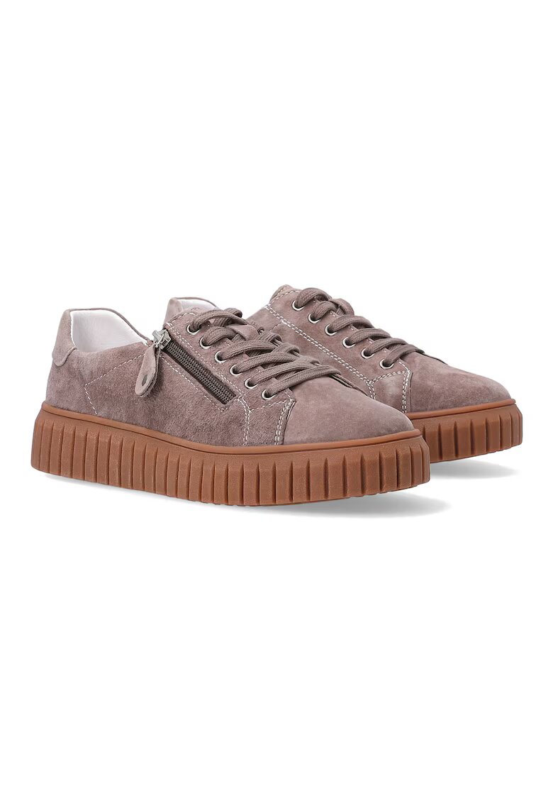 VENEZIA Pantofi sport din piele intoarsa - Maro taupe