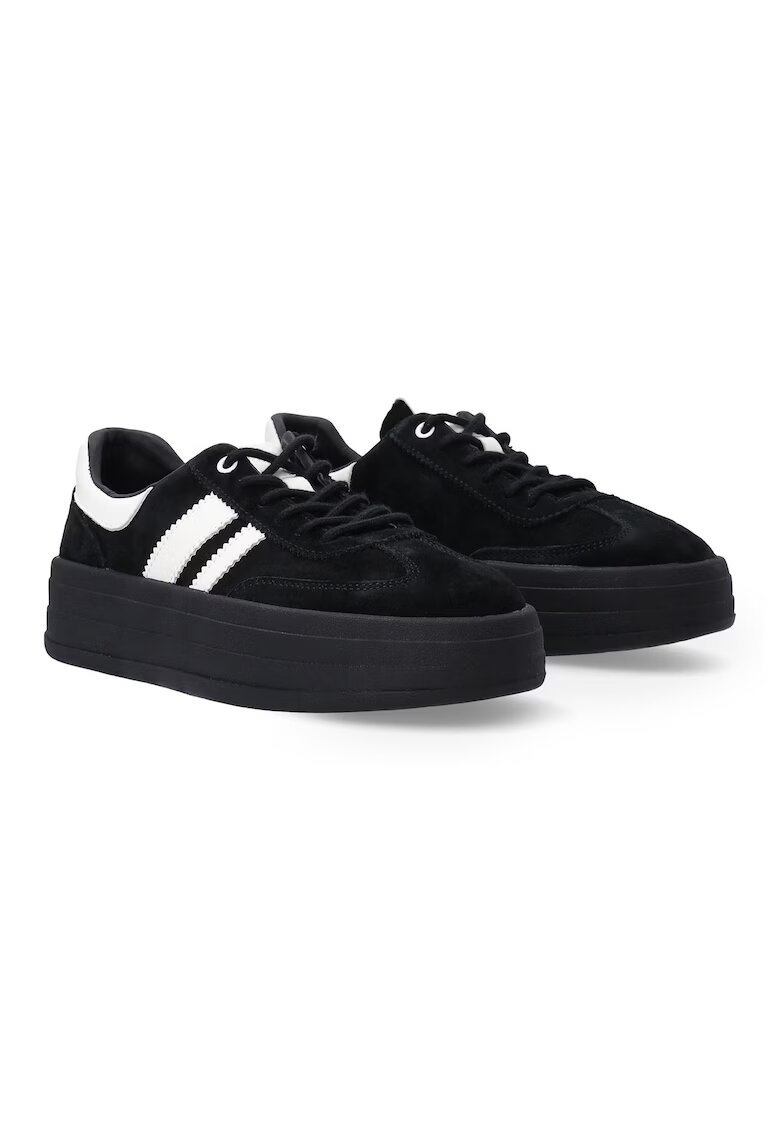 VENEZIA Pantofi sport flatform din piele intoarsa - Negru