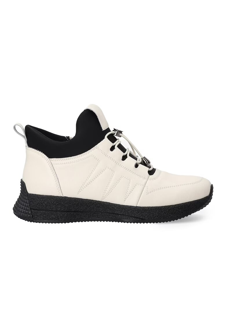 VENEZIA Pantofi sport mid-high din piele - cu sireturi elastice