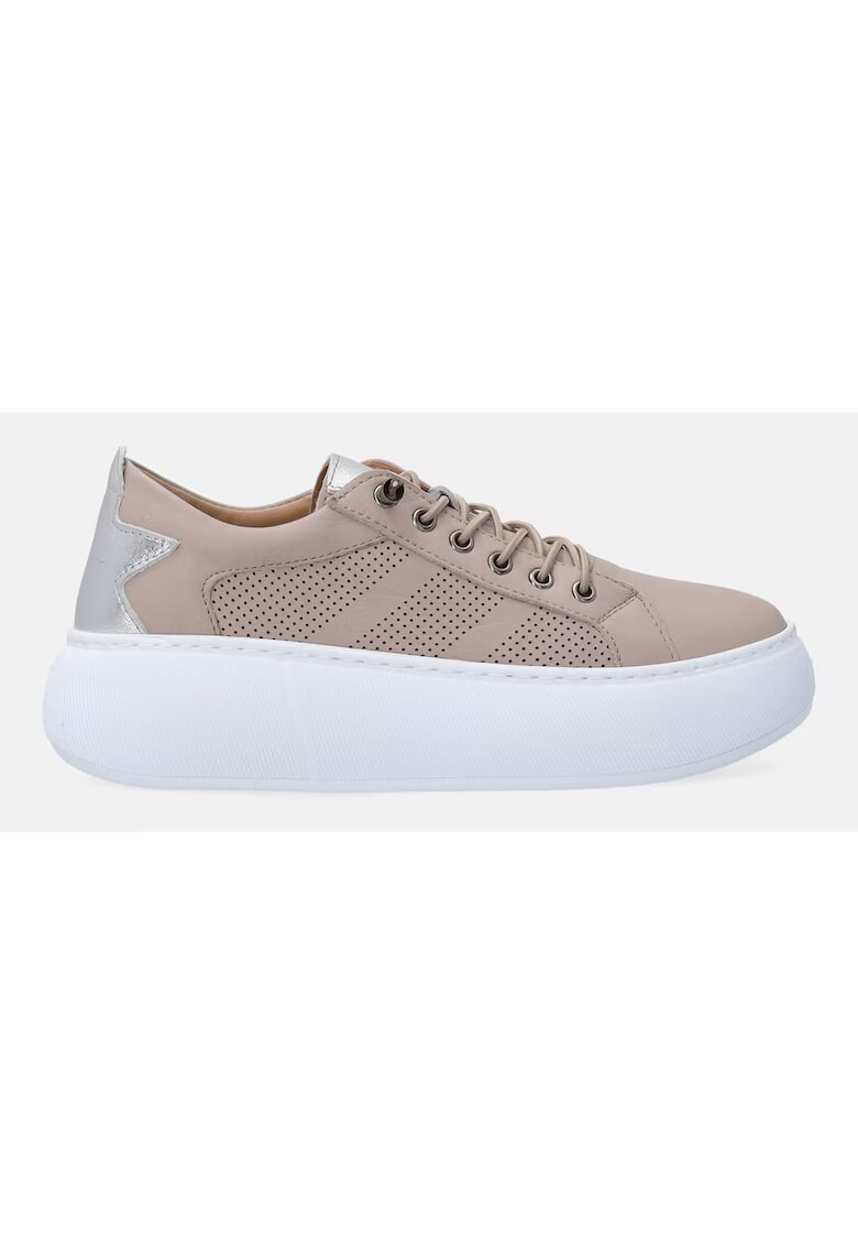 VENEZIA Pantofi sport scurti din piele cu platforma