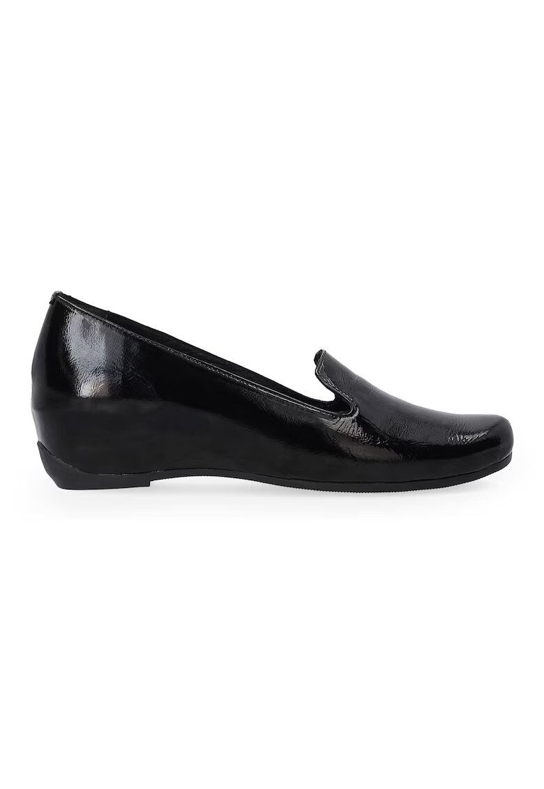 VENEZIA Pantofi tip loafer din piele lacuita - Negru