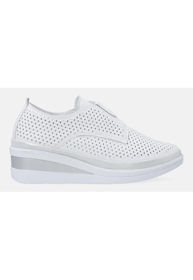 VENEZIA Pantofi wedge din piele cu model cu perforatii