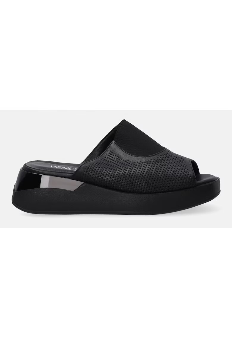 VENEZIA Papuci cu platforma wedge din piele