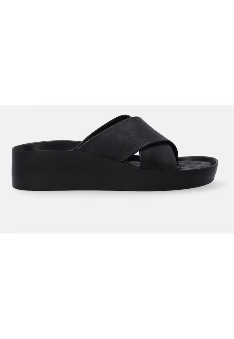 VENEZIA Papuci cu talpa wedge si barete incrucisate