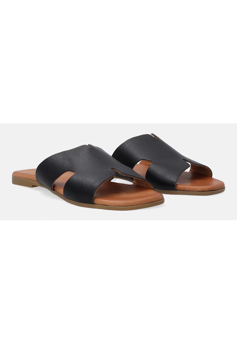 VENEZIA Papuci din piele flatform